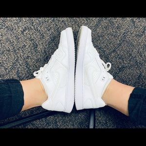 White Nike Airforces